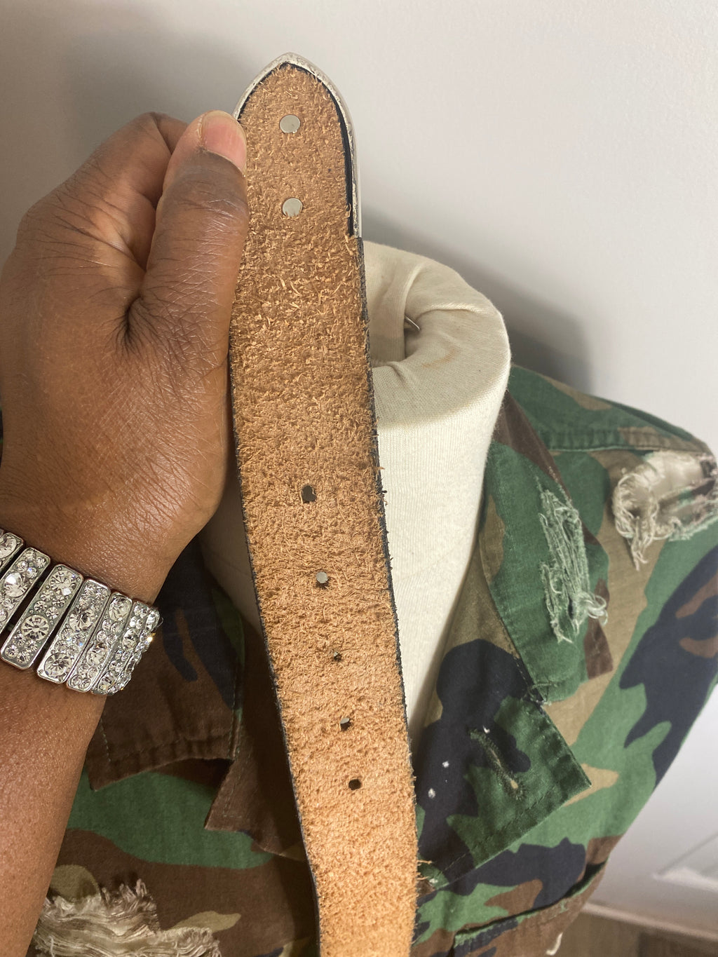 Streets Ahead Leather Sequin belt