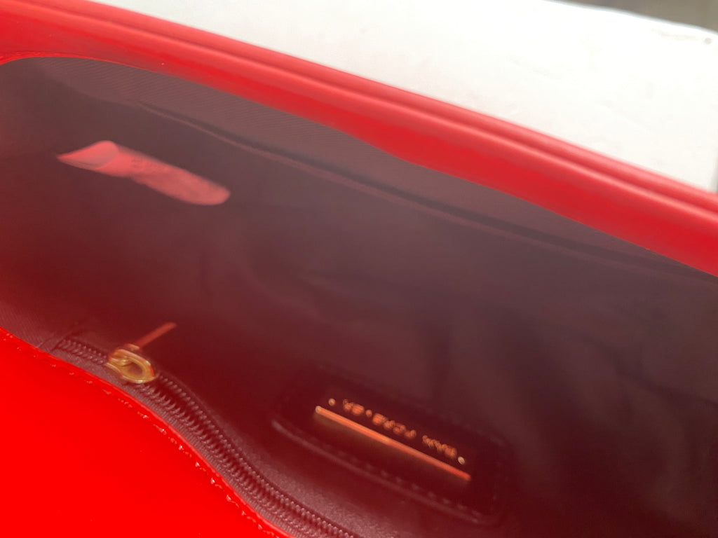 Red and cream crossbody