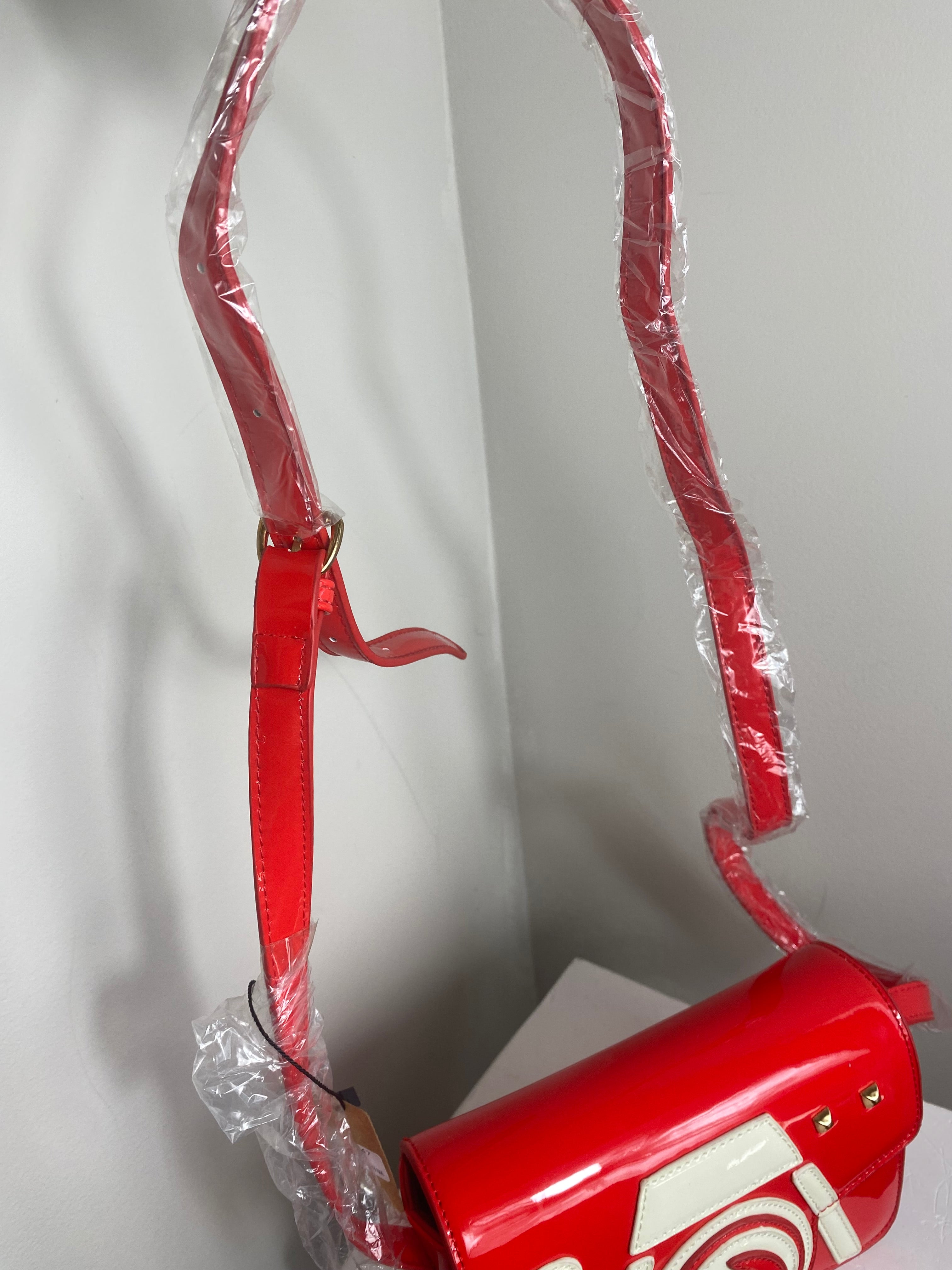 Red and cream crossbody