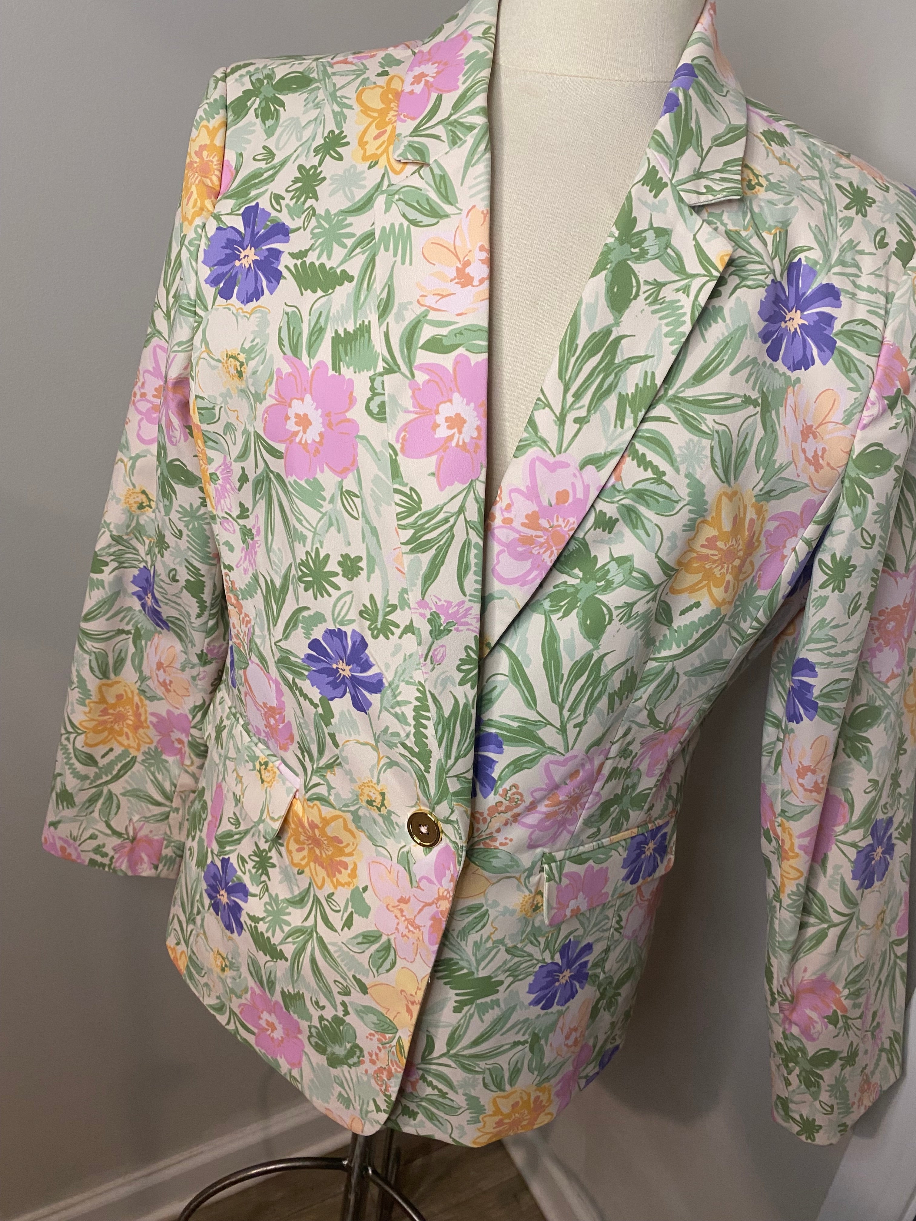 Tahari floral blazer (Sz 14)