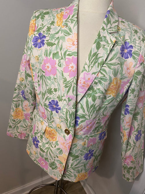 Tahari floral blazer (Sz 14)