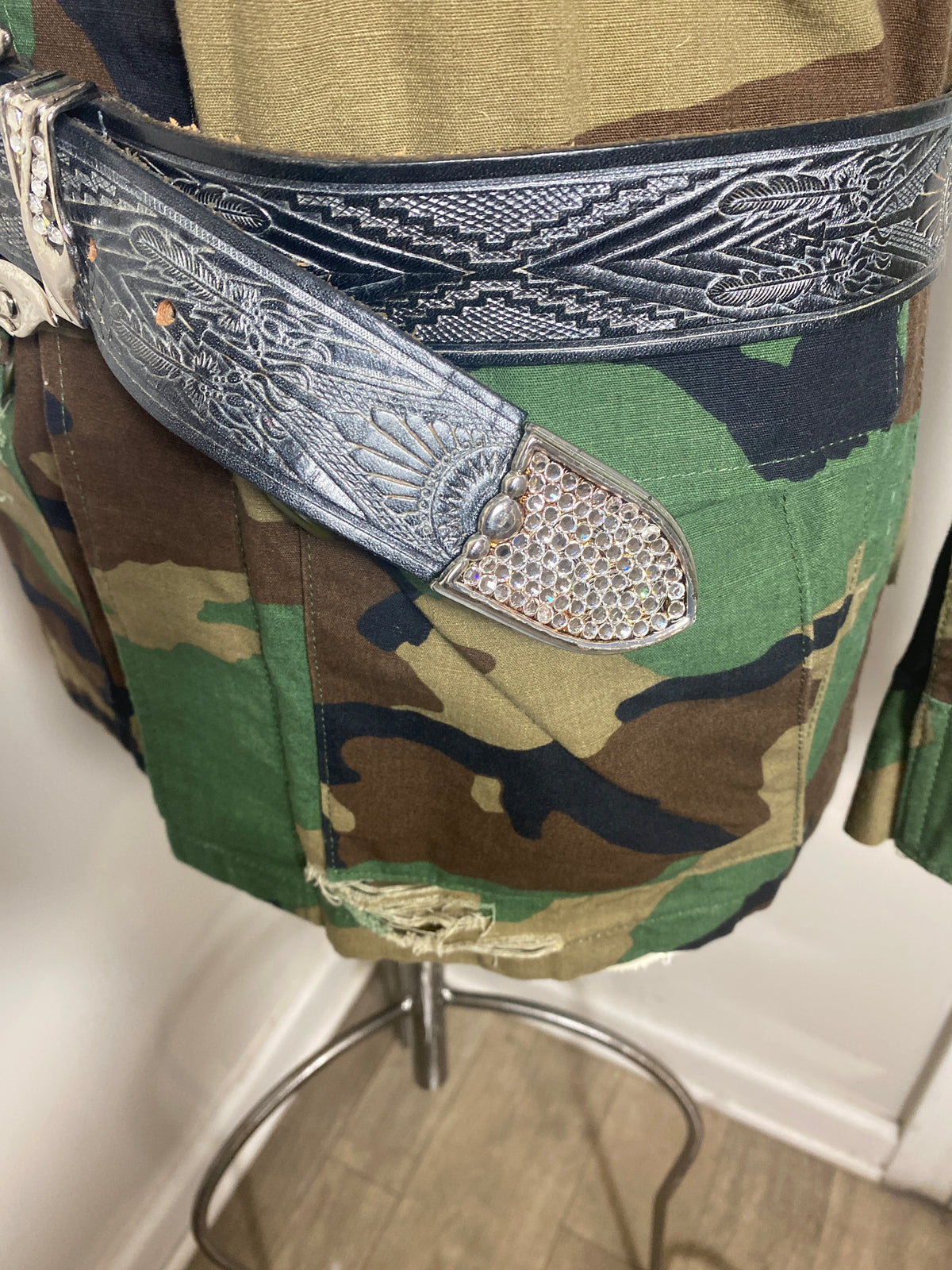 Streets Ahead Leather Sequin belt