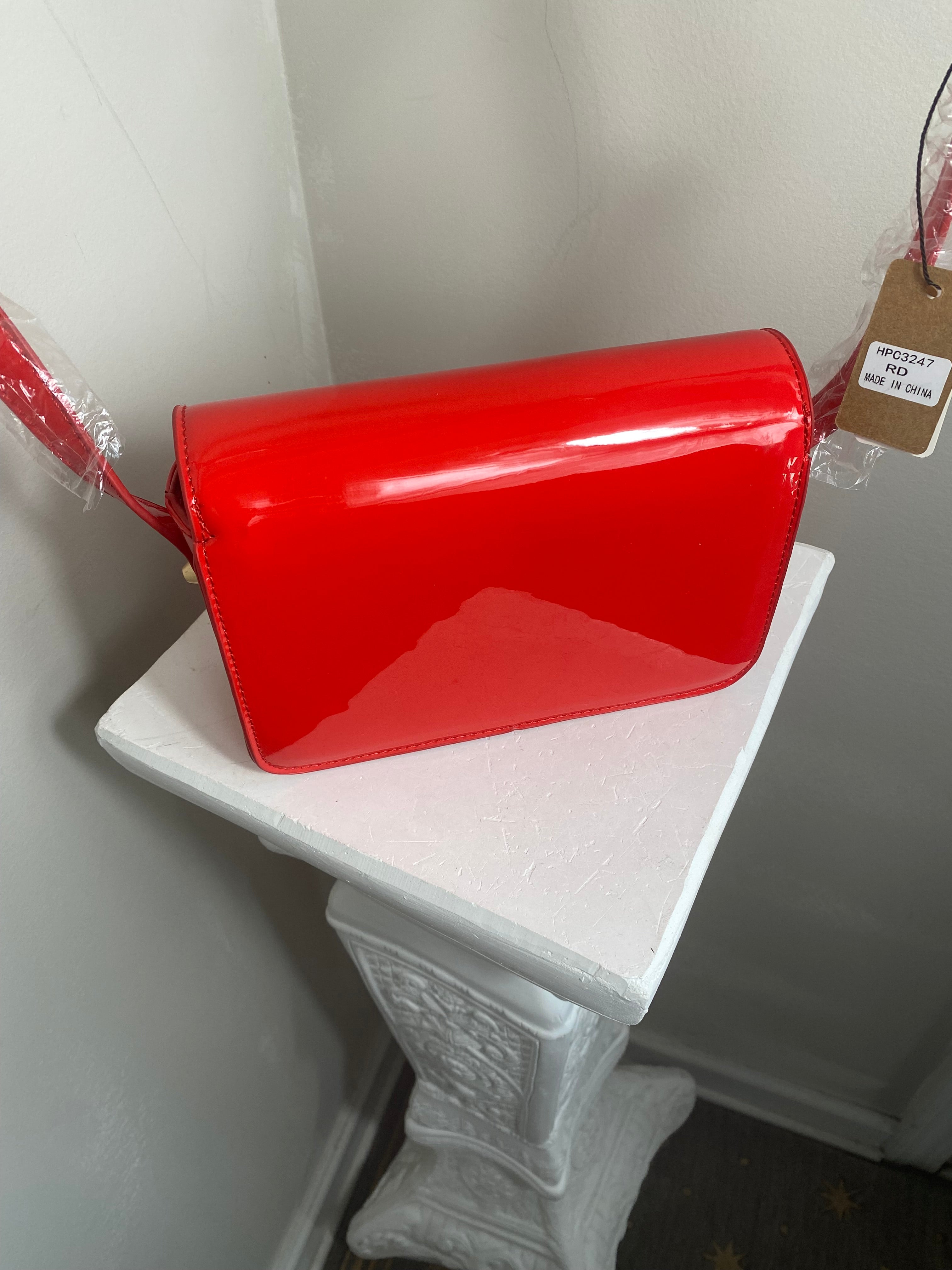 Red and cream crossbody