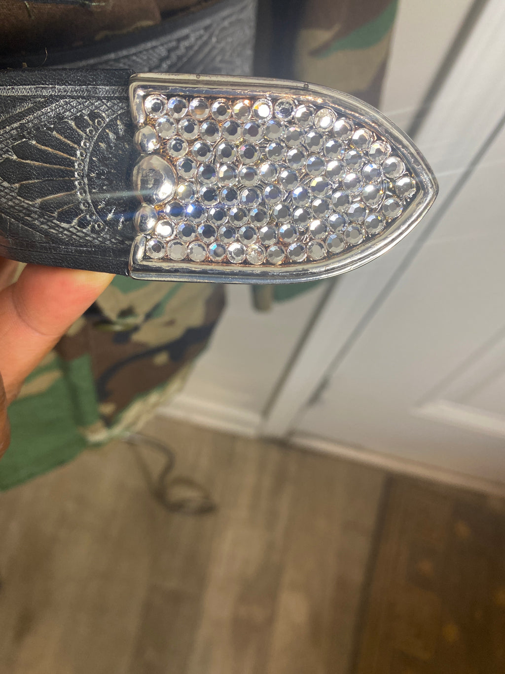 Streets Ahead Leather Sequin belt