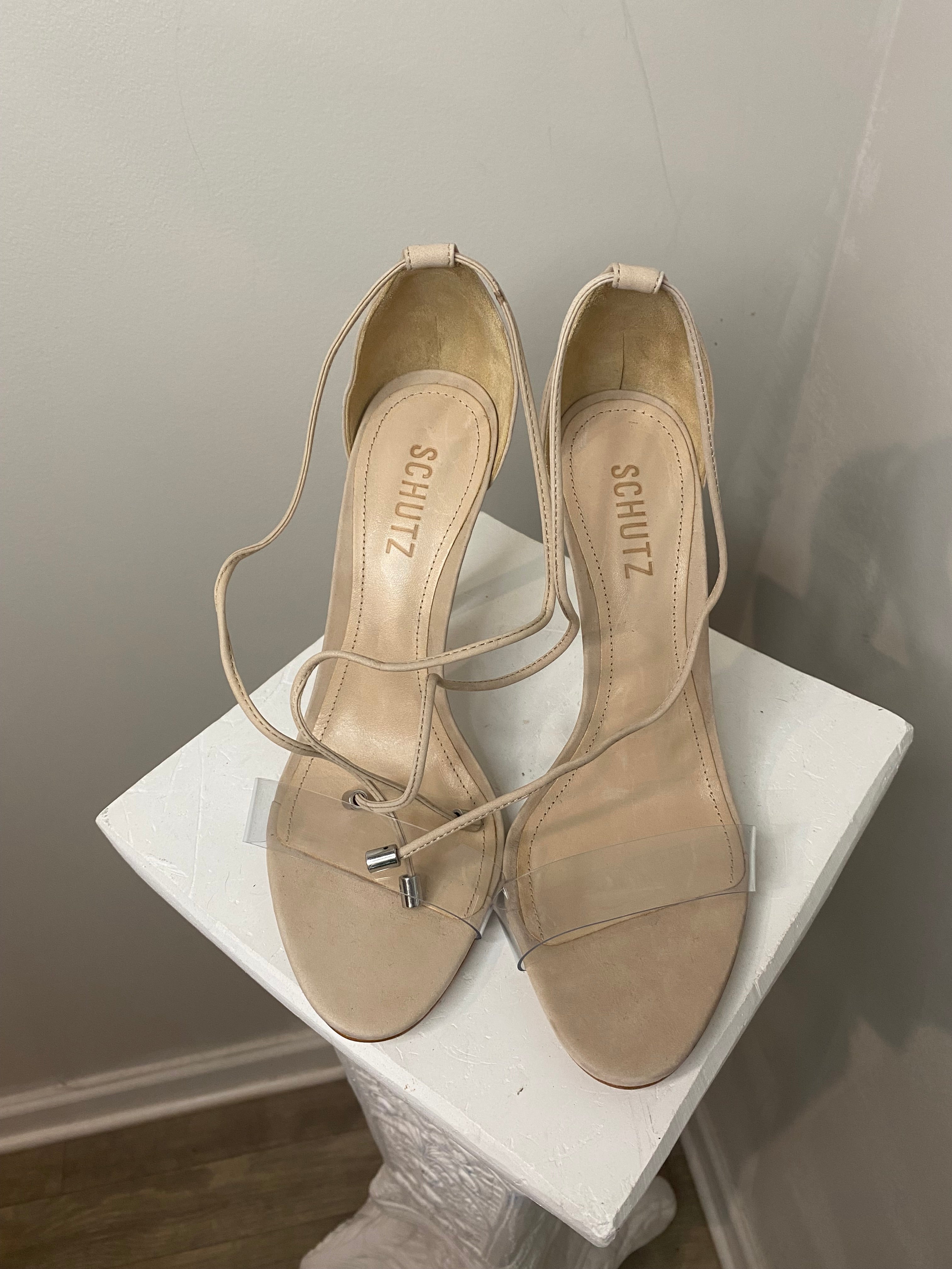 Schutz nude strappy heel (Sz 8.5)
