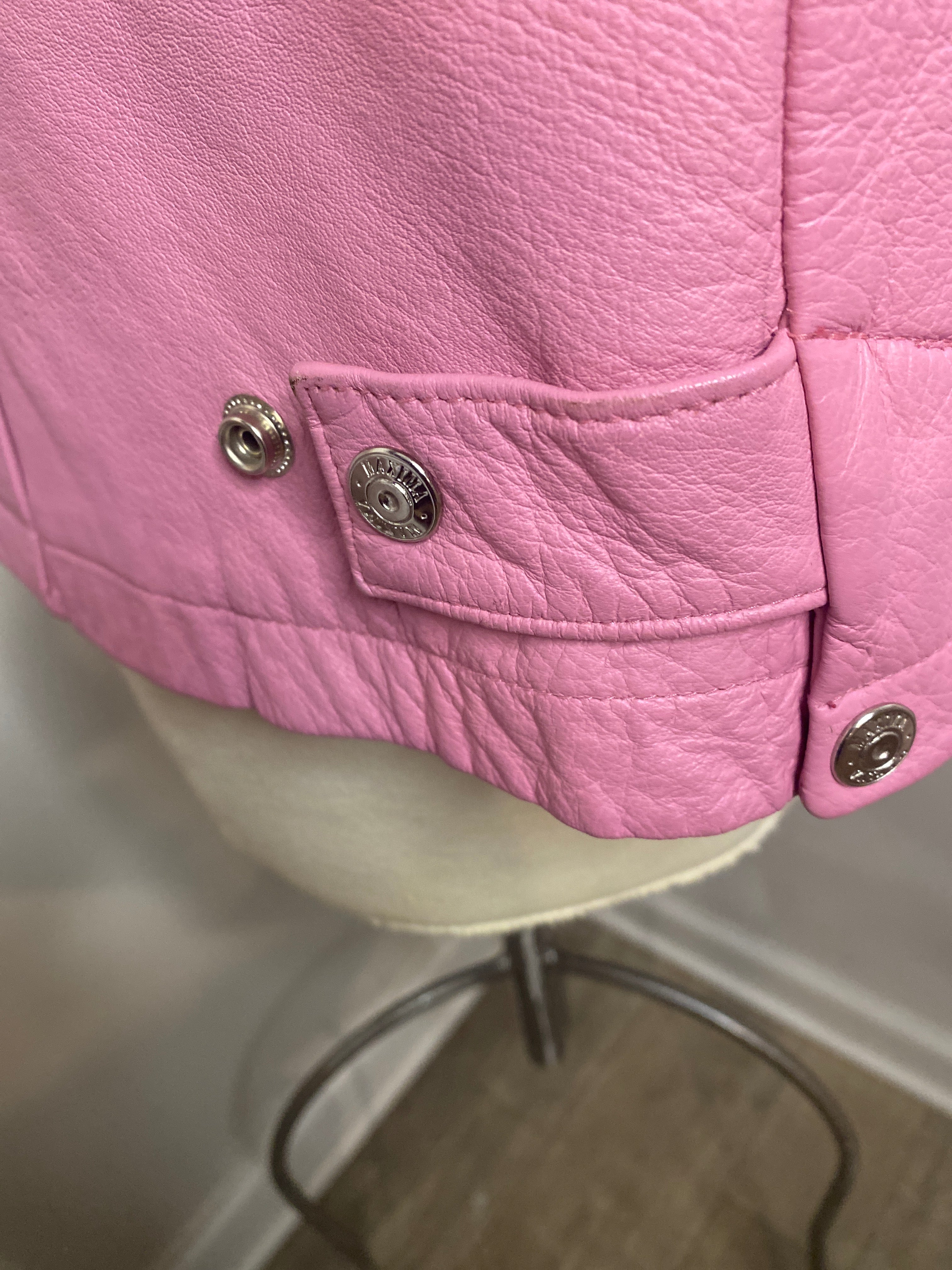 Wilsons Leather Maxima Pink Moto Jacket
