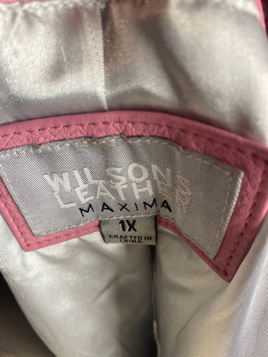 Wilsons Leather Maxima Pink Moto Jacket
