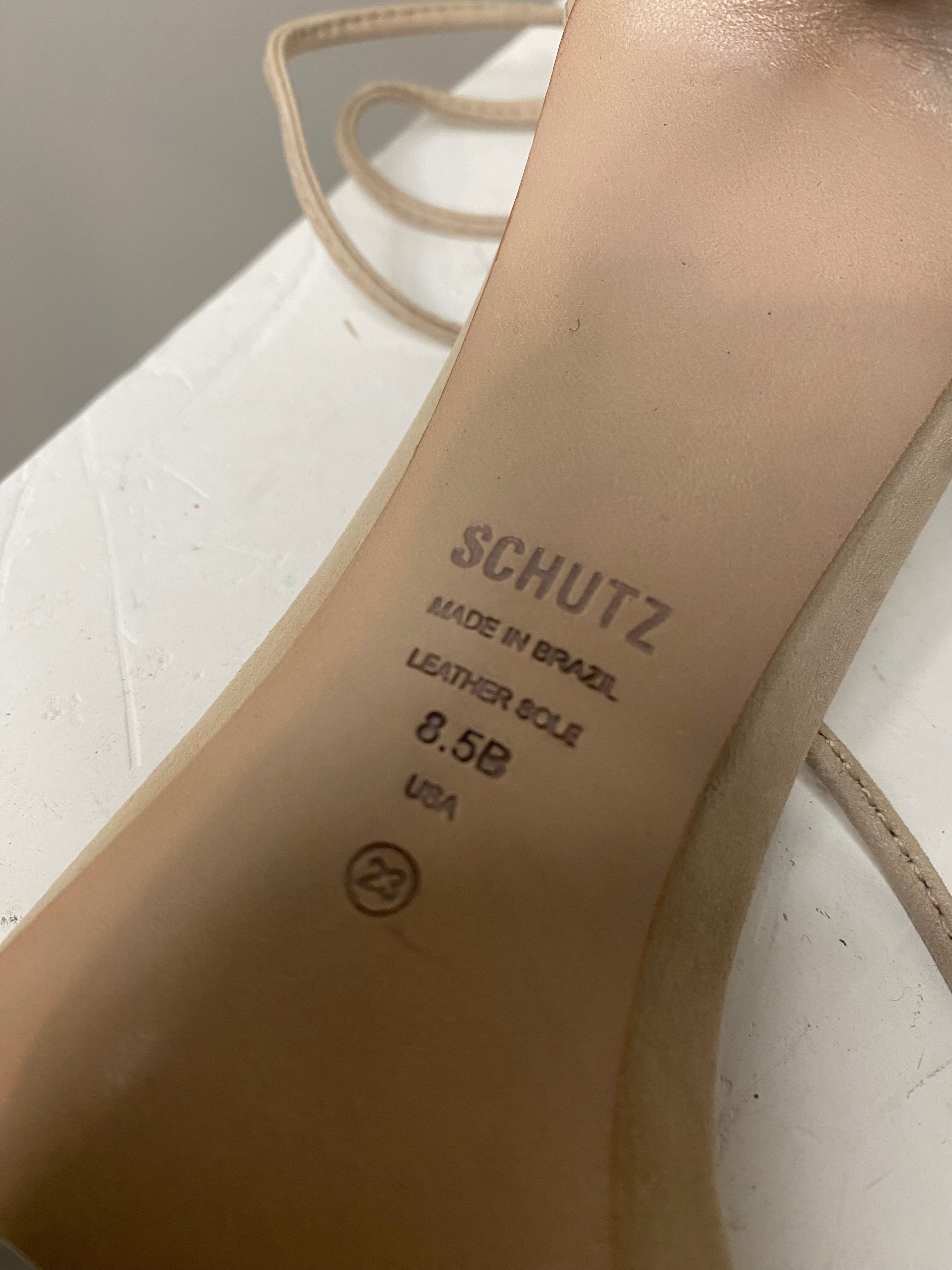 Schutz nude strappy heel (Sz 8.5)