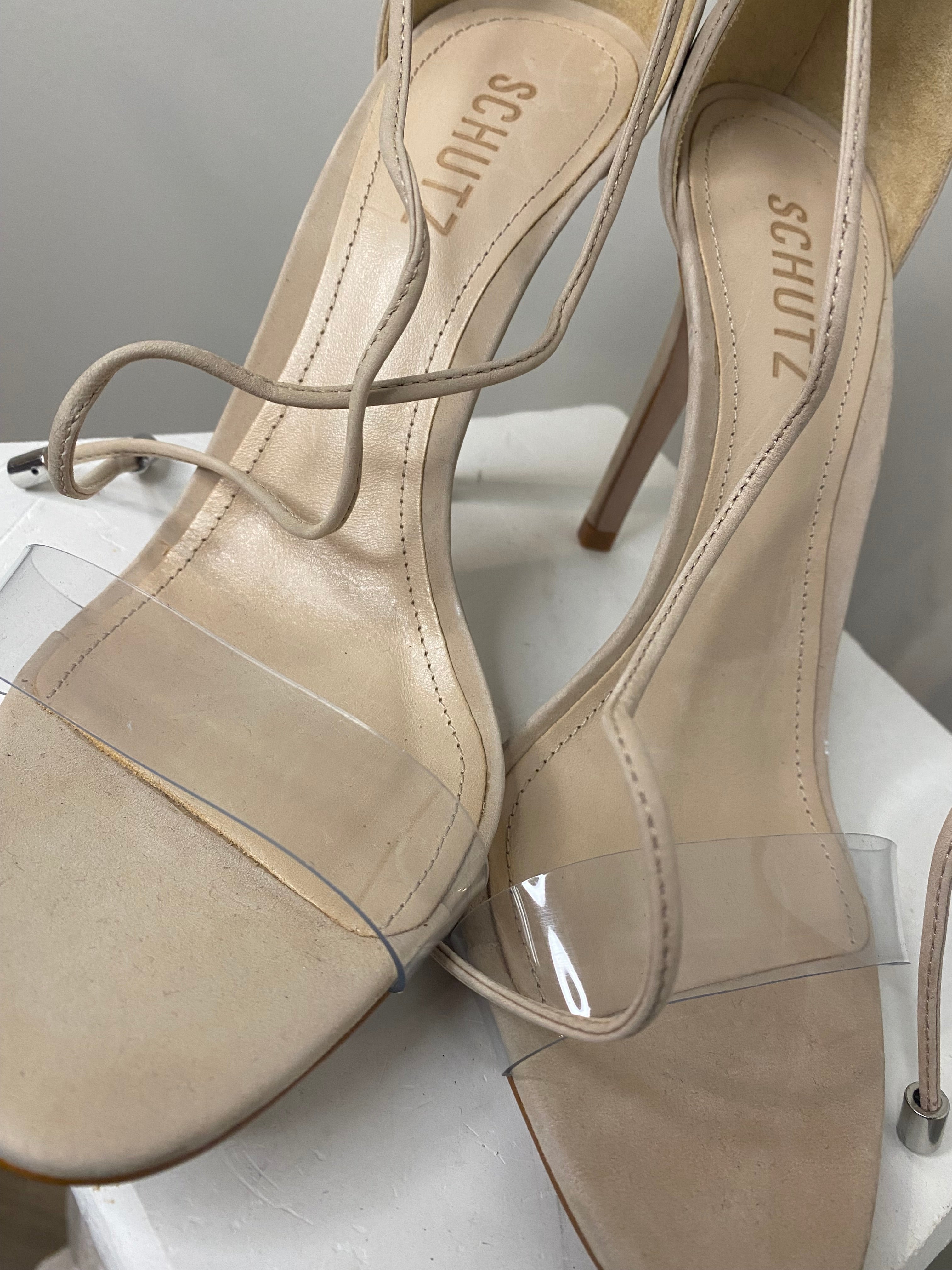 Schutz nude strappy heel (Sz 8.5)
