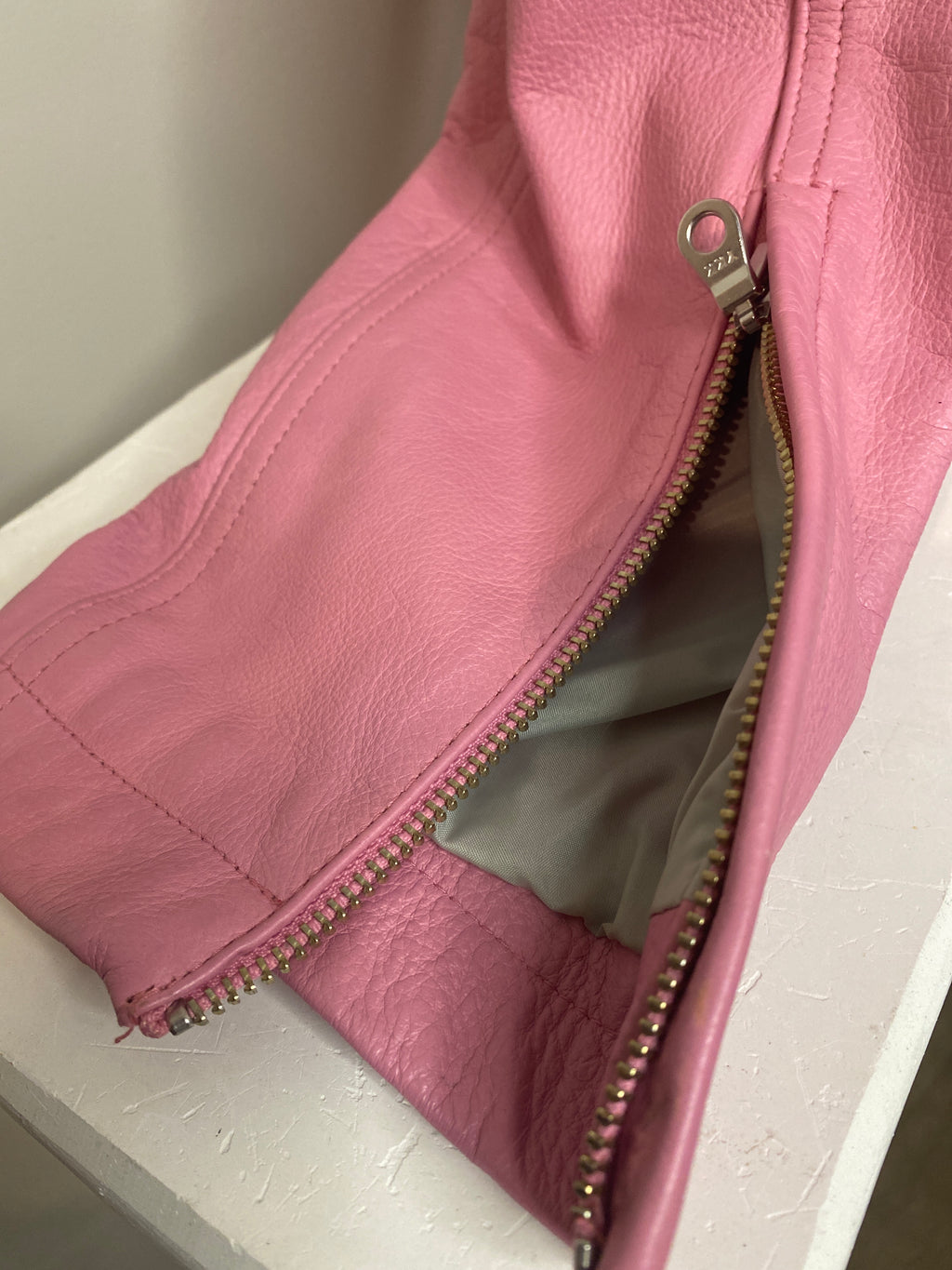 Wilsons Leather Maxima Pink Moto Jacket