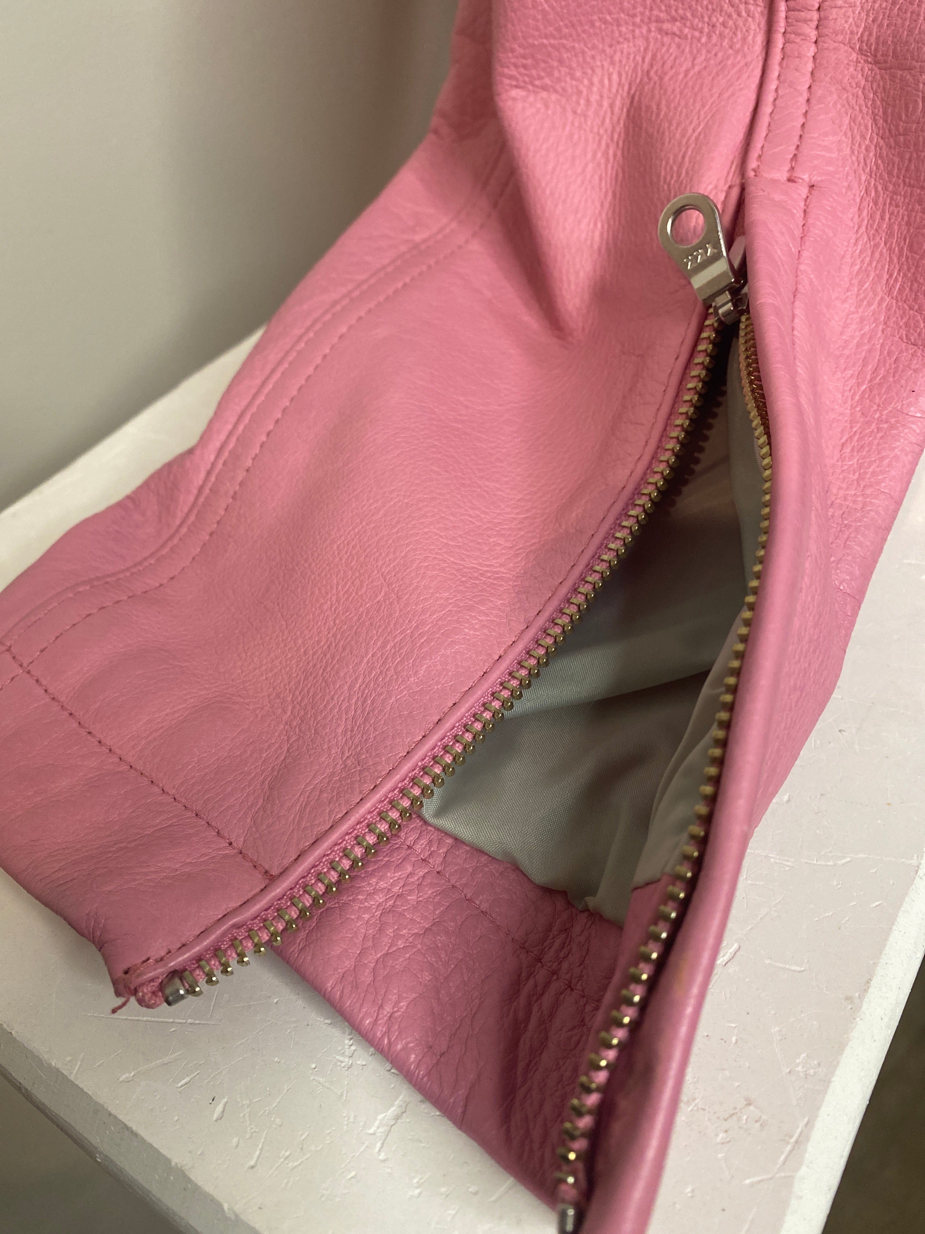 Wilsons Leather Maxima Pink Moto Jacket