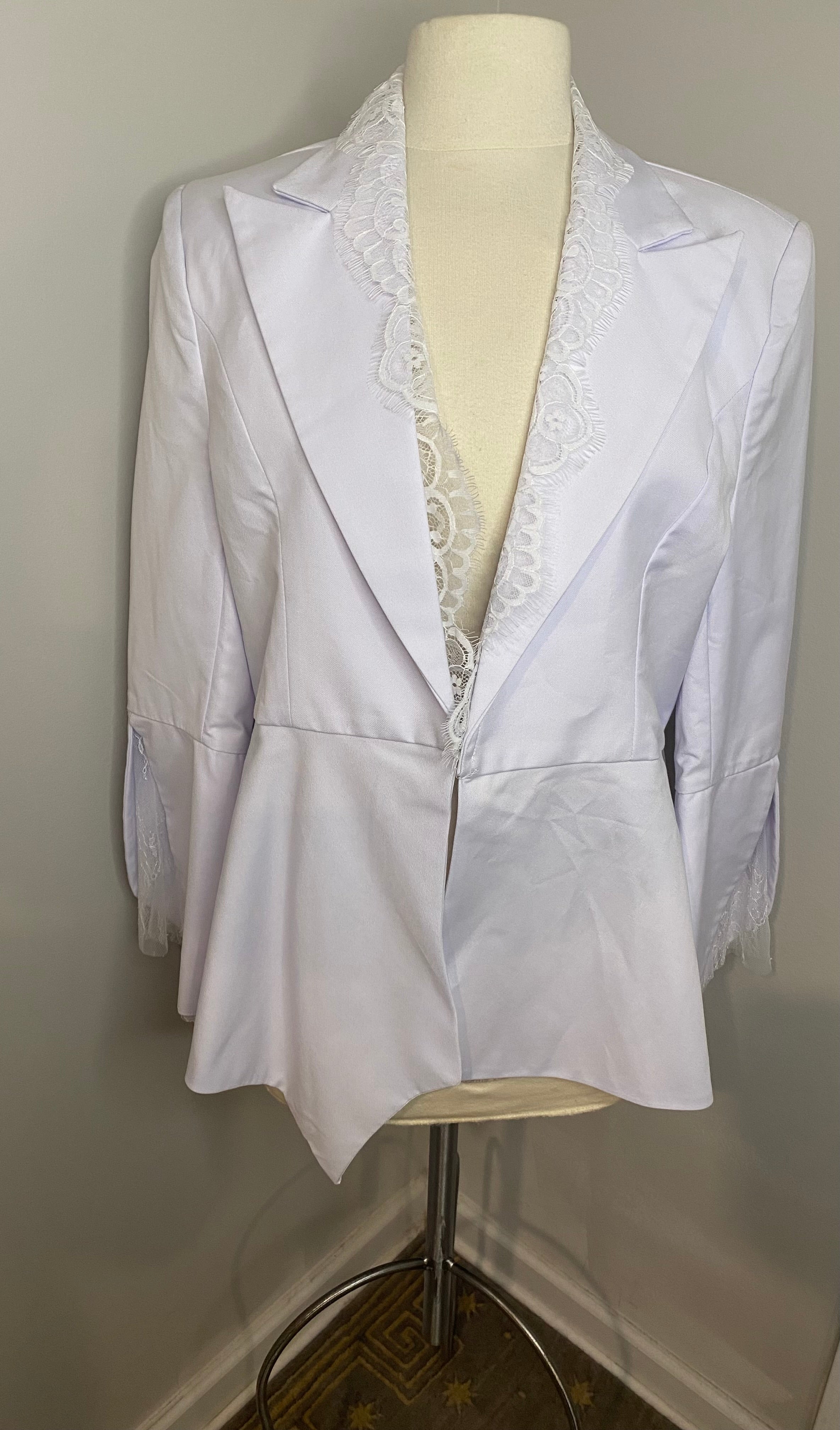 White lined blazer