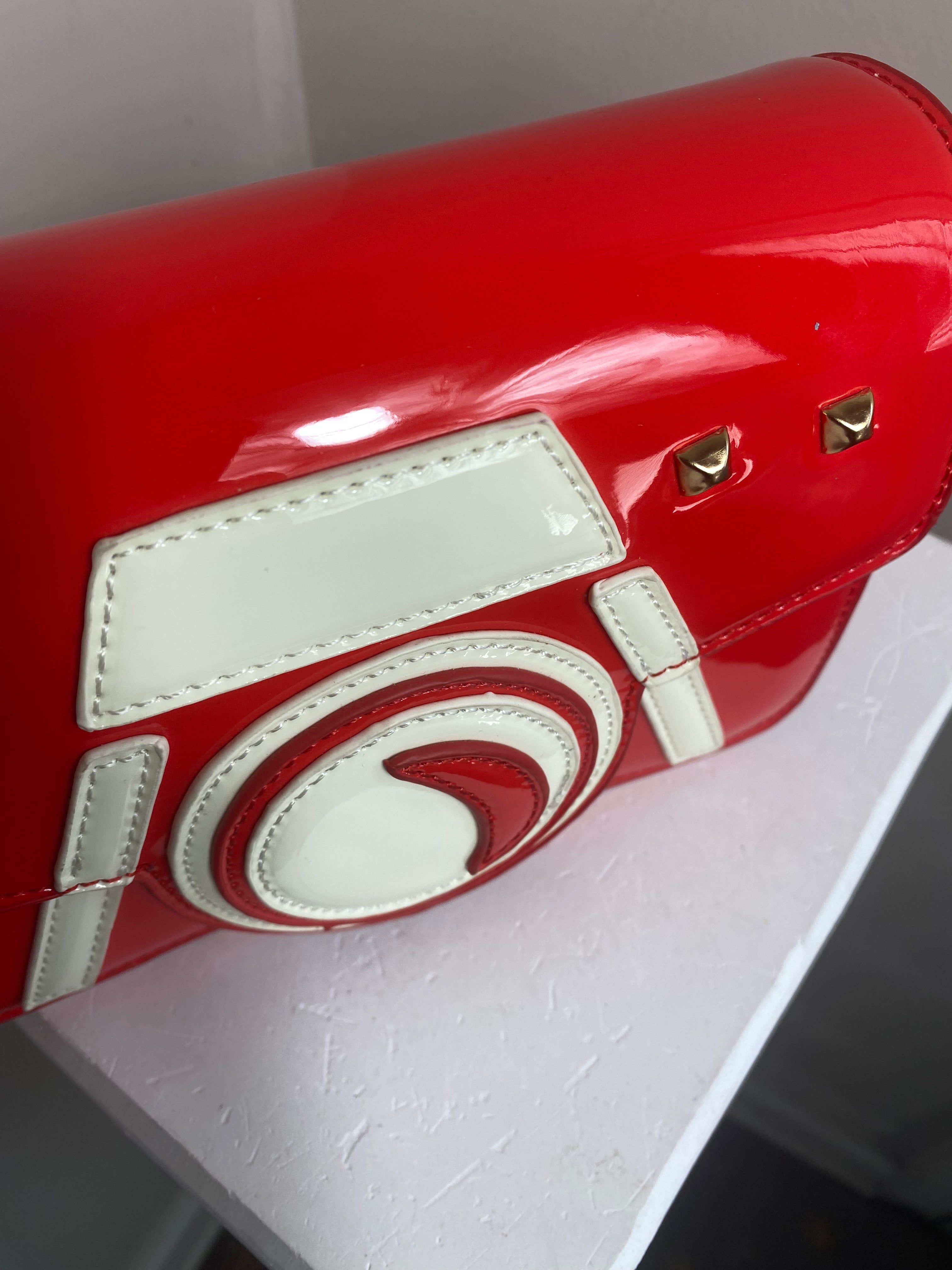 Red and cream crossbody