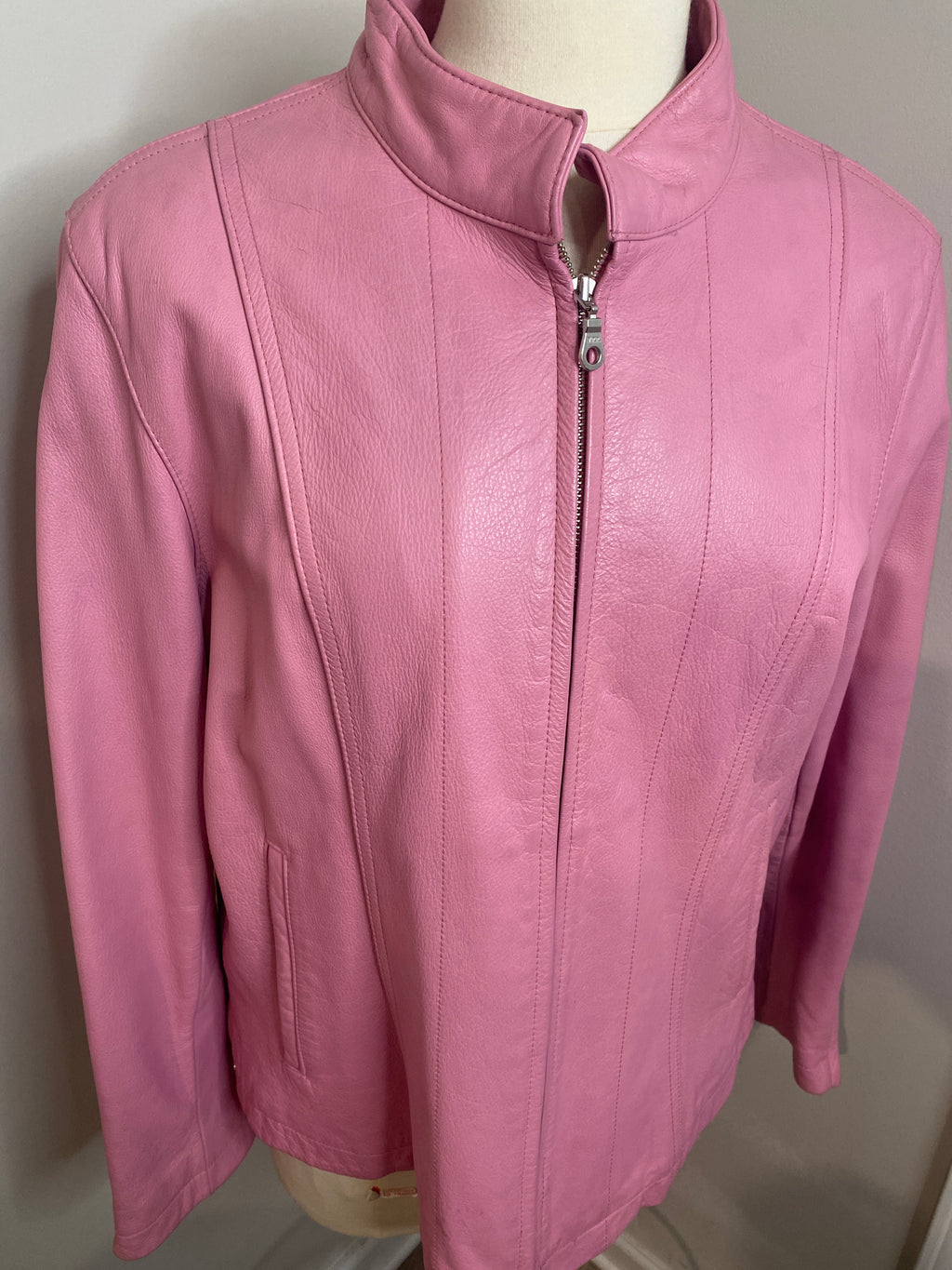 Wilsons Leather Maxima Pink Moto Jacket