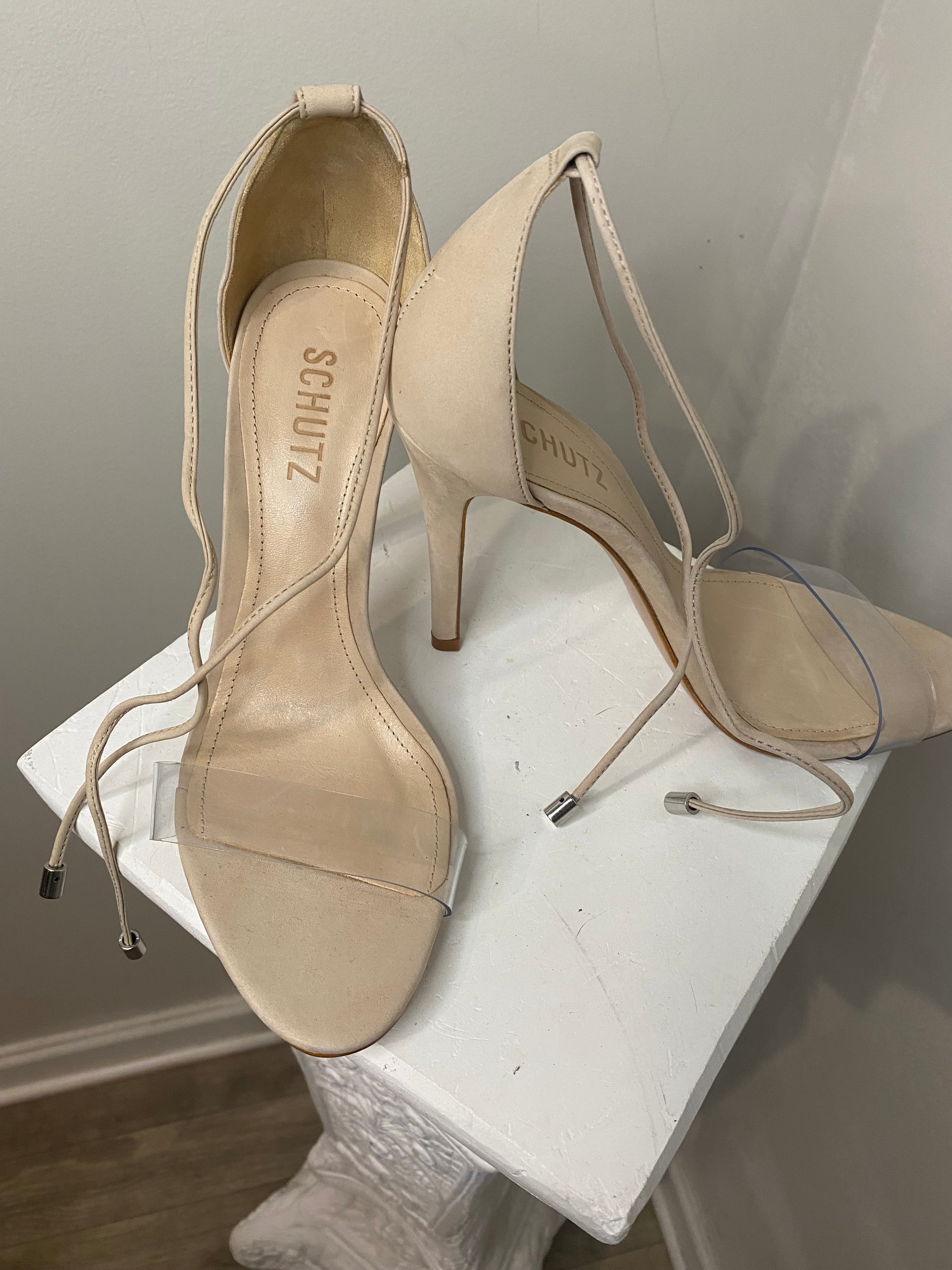 Schutz nude strappy heel (Sz 8.5)